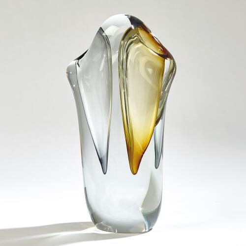 Duet Vase-Amber/Grey