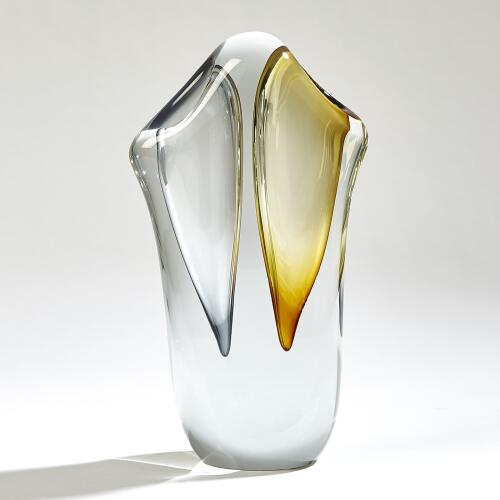 Duet Vase-Amber/Grey