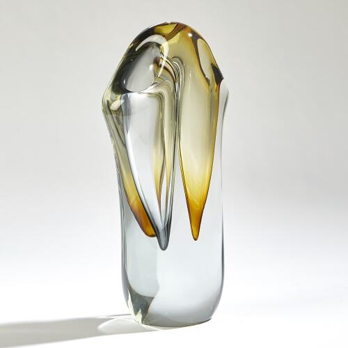 Duet Vase-Amber/Grey
