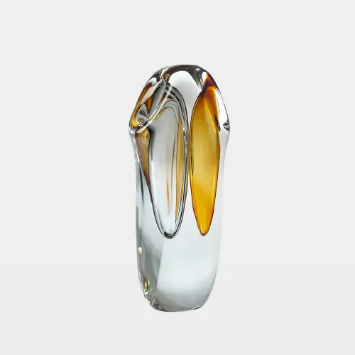 Duet Vase-Amber/Gray