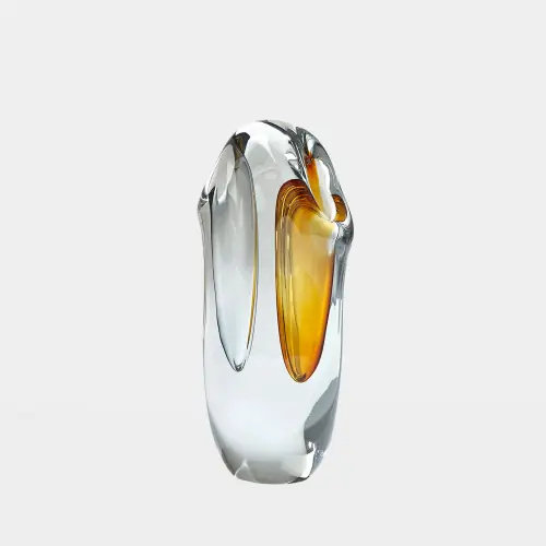 Duet Vase-Amber/Gray