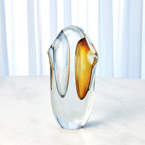 Duet Vase-Amber/Grey