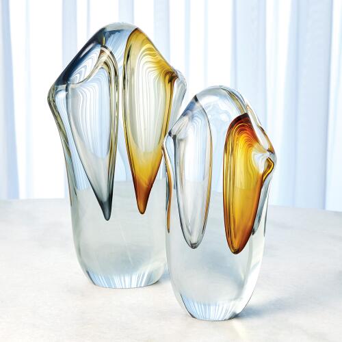 Duet Vase-Amber/Gray