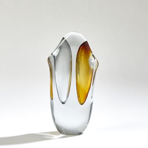 Duet Vase-Amber/Grey