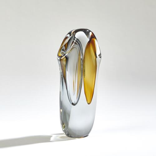 Duet Vase-Amber/Grey