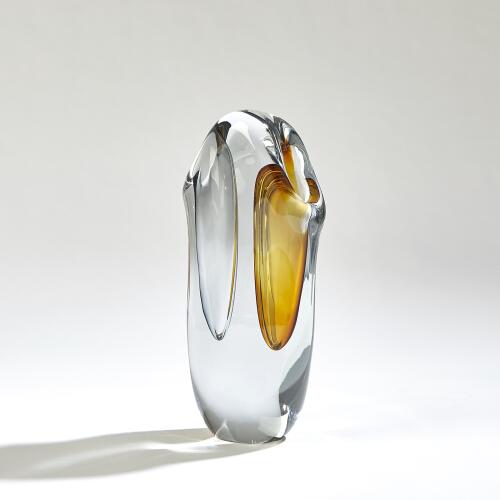 Duet Vase-Amber/Grey