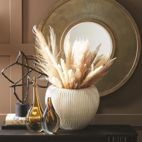 Stretched Neck Vase-Amber