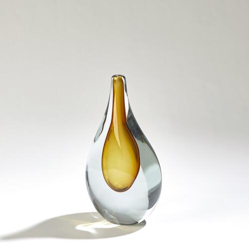 Stretched Neck Vase-Amber