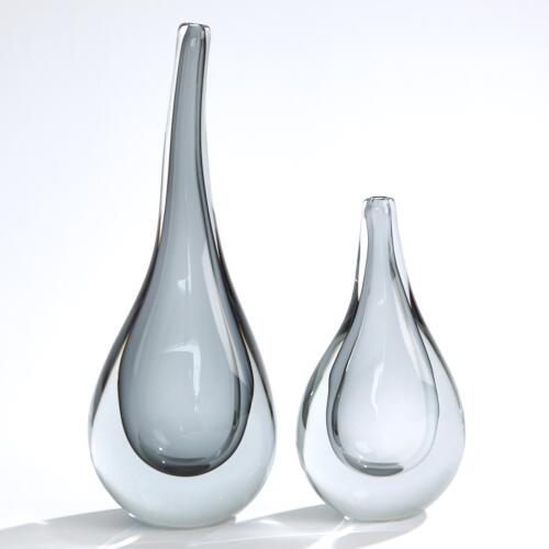 Stretched Neck Vase-Grey