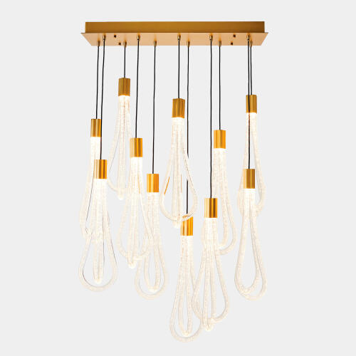 layered raindrop chandelier