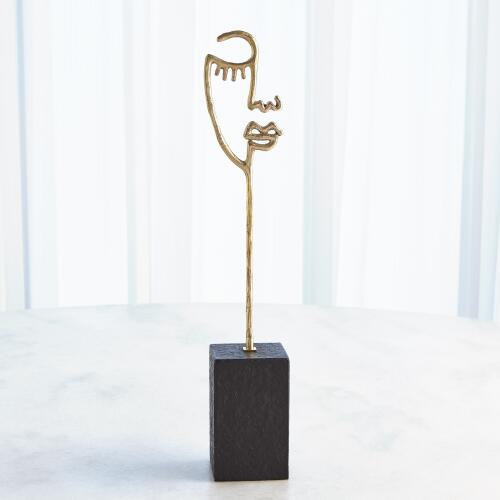 Scribble Sculpture Mother-Polished Brass
