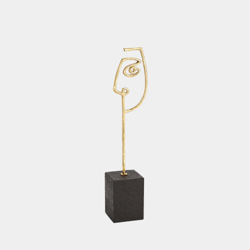 Scribble Sculpture Father-Polished Brass