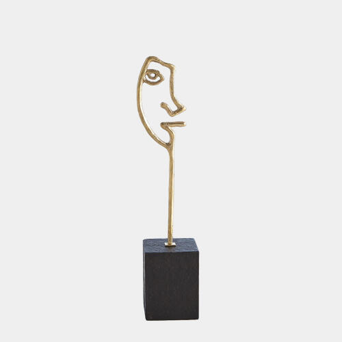 Scribble Sculpture Son-Polished Brass