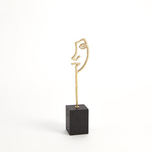 Scribble Sculpture Son-Polished Brass
