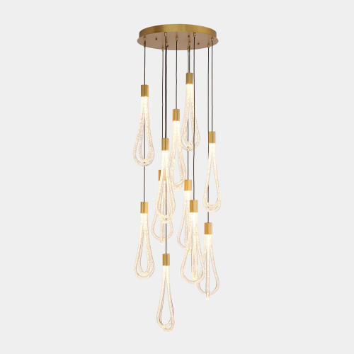 Round Layered Raindrop Chandelier