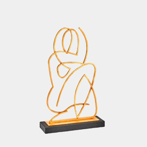 Madonna Sculpture-Antique Gold