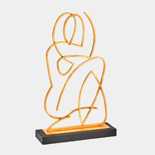 Madonna Sculpture-Antique Gold