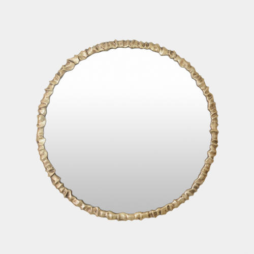 artiste round mirror-brass