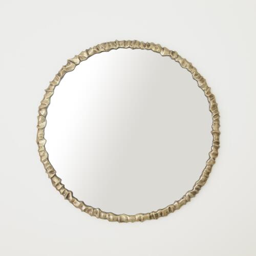 artiste round mirror-brass