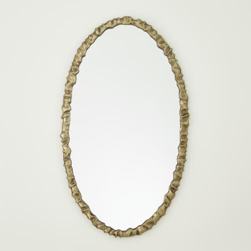 artiste oval mirror-brass