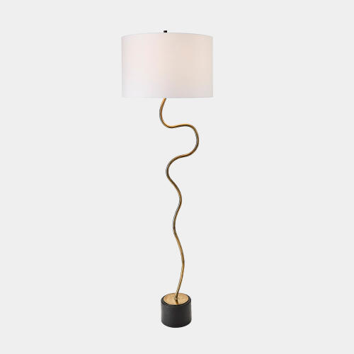 Loop Floor Lamp-Brass