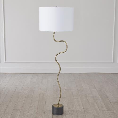 Loop Floor Lamp-Brass
