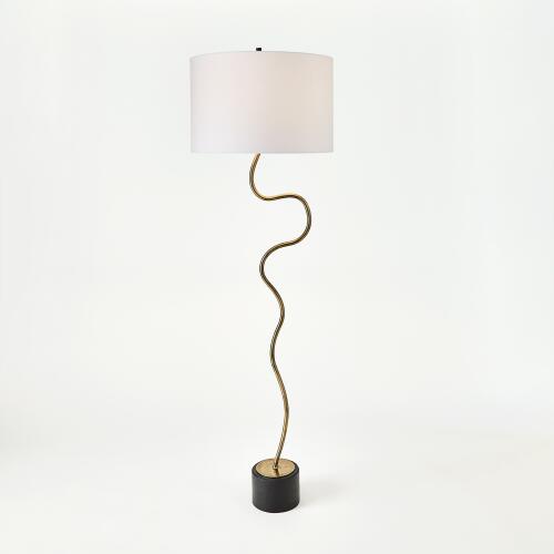 Loop Floor Lamp-Brass