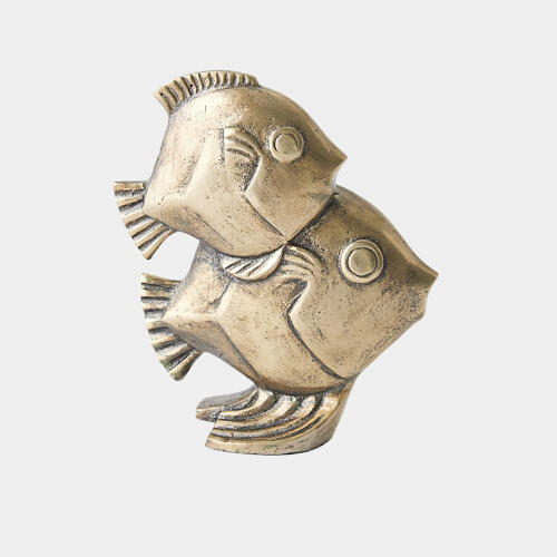 Fishy Sculpture-Antique Brass