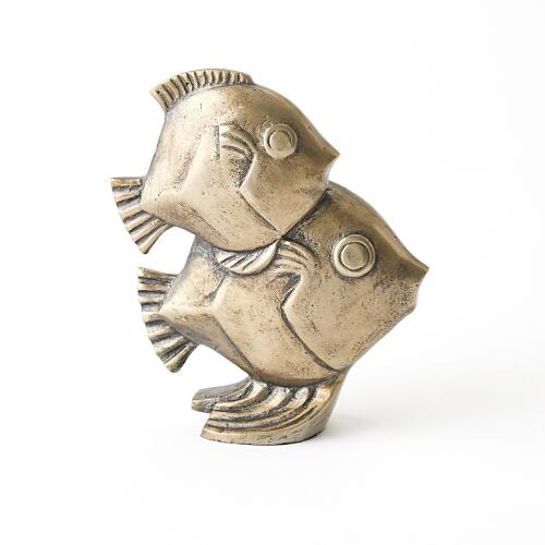 Fishy Sculpture-Antique Brass
