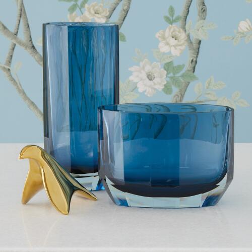 Jewel Vase-Dark Blue