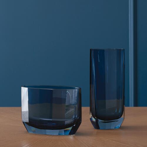 Jewel Vase-Dark Blue
