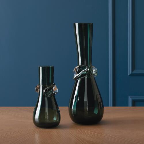 Knot Vase-Smoke Green