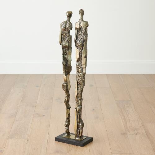 Abstract Couple Sculpture-Brass