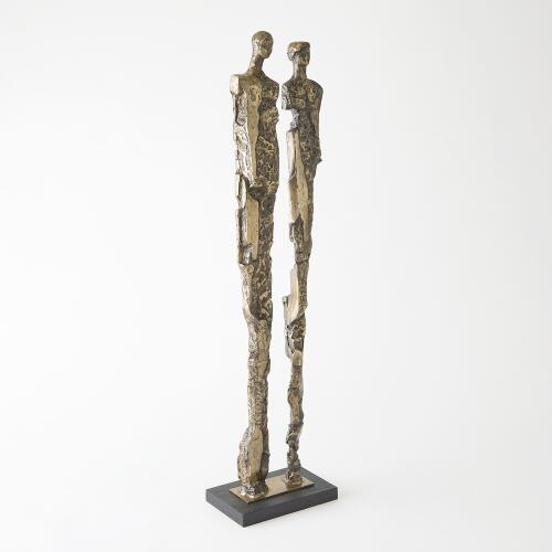 abstract couple sculpture-brass