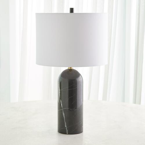 Callanish Marble Lamp-Black-Lg