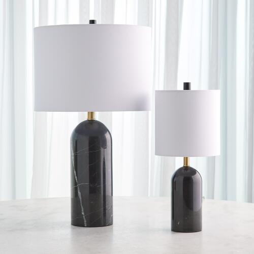 Callanish Marble Lamp-Black-Lg