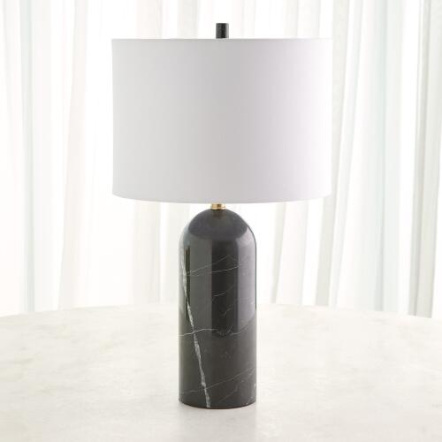 Callanish Marble Lamp-Black-Lg