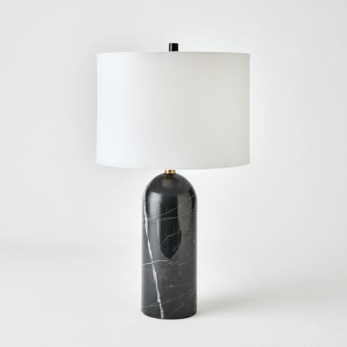 Callanish Marble Lamp-Black-Lg
