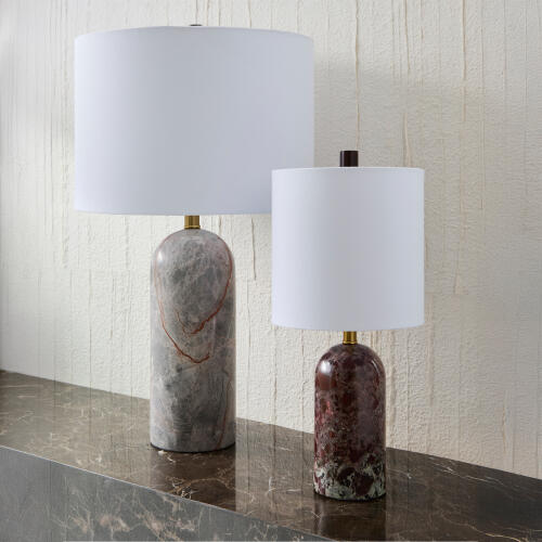 Callanish Marble Lamp-Black-Sm