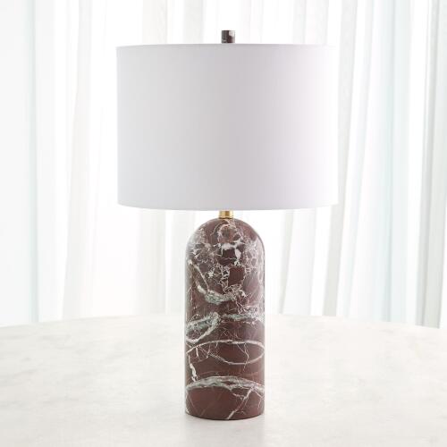 Callanish Marble Lamp-Maroon-Lg