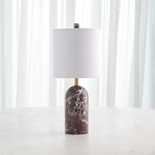 Callanish Marble Lamp-Maroon-Sm