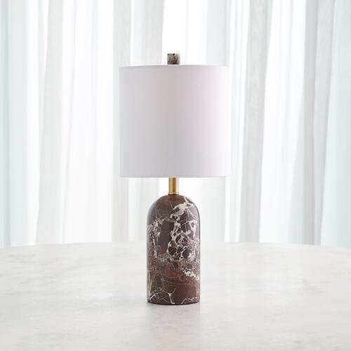 Callanish Marble Lamp-Maroon-Sm
