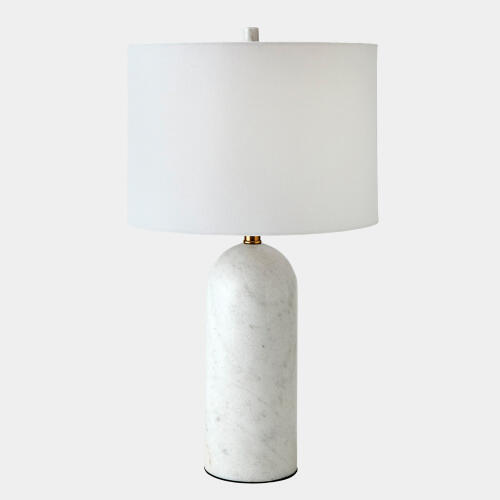 Callanish Marble Lamp-White-Lg