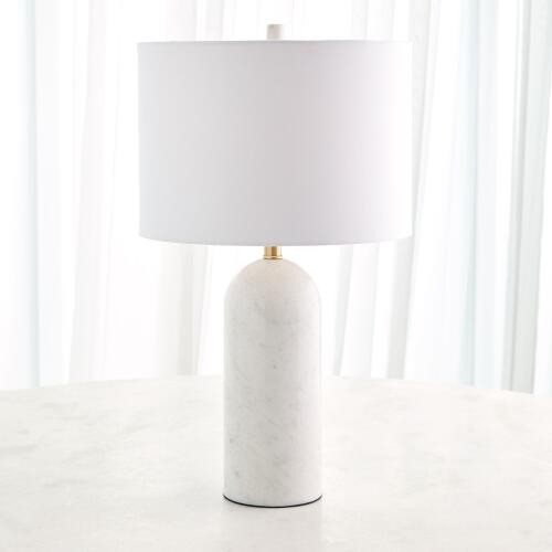 Callanish Marble Lamp-White-Lg