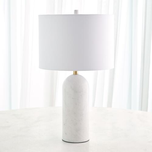 Callanish Marble Lamp-White-Lg