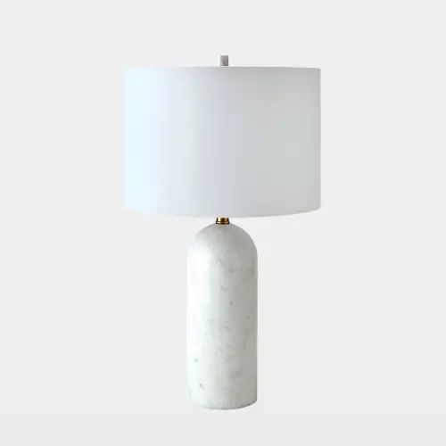 Callanish Marble Lamp-White-Sm