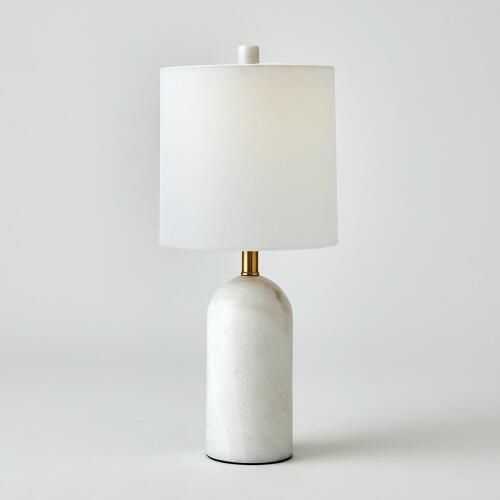 Callanish Marble Lamp-White-Sm