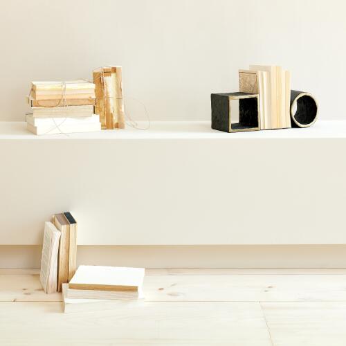 Geometry Bookends-Iron/Gold