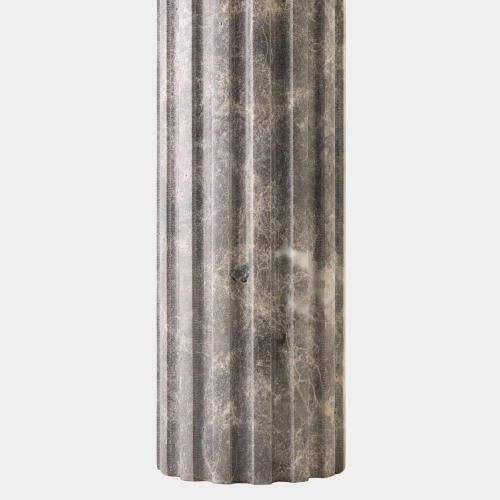 Grooved Marble Lamp-Gray