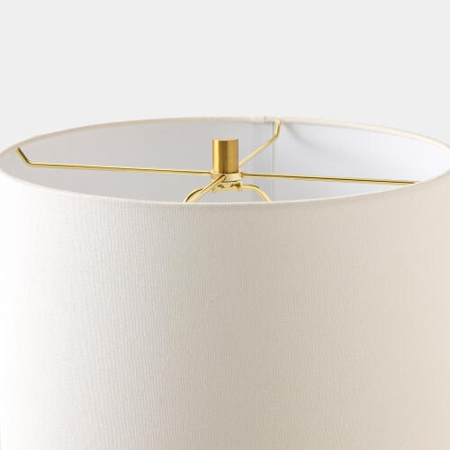 Grooved Marble Lamp-Gray